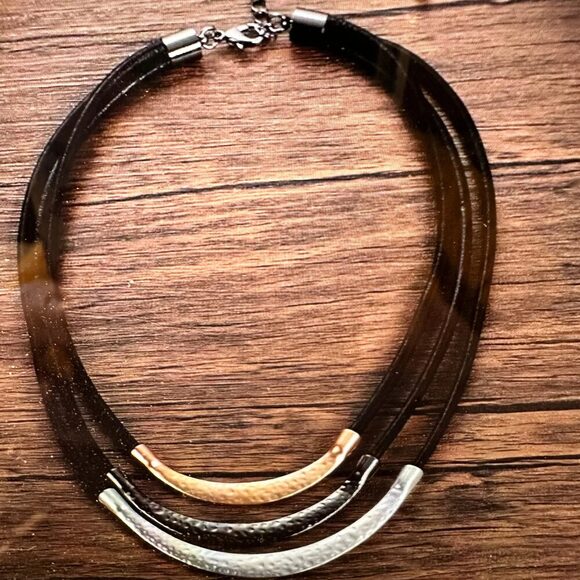 Handcrafted Vintage Black Leather Pendant Necklace Bohemian Style Necklace , Gi - Picture 8 of 9